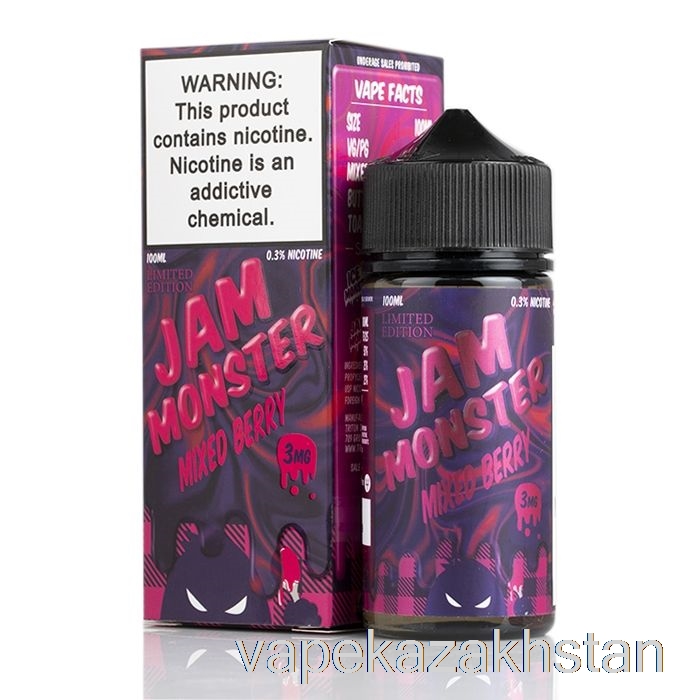 Vape Disposable Mixed Berry - Jam Monster - 100mL 0mg